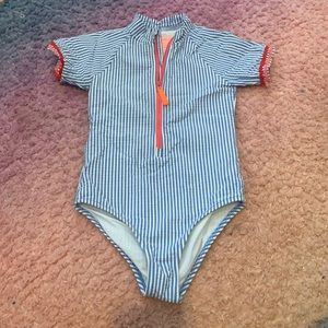 crewcuts rashguard one piece suit, size 6-7